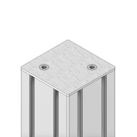 60-030-5 MODULAR SOLUTIONS ALUMINUM END CAP<br>90MM X 90MM W/HARDWARE